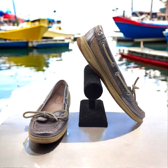 Sperry Shoes - Sperry Top Sider Gray Taupe Boat Shoes for Women Sz 8.5